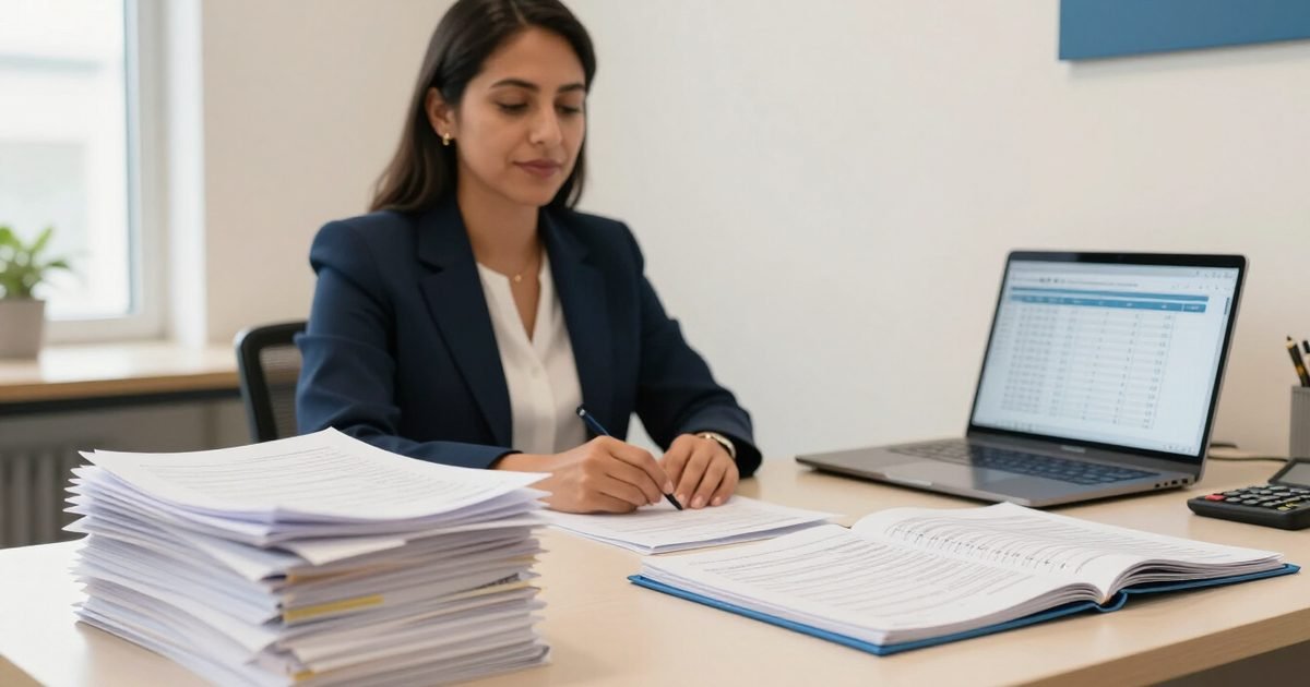 Small-business owner comparing catch-up bookkeeping with bookkeeping cleanup